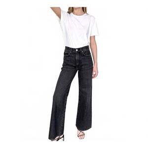 NEW TWIN DOVES perfect wide leg jeans in vintage black